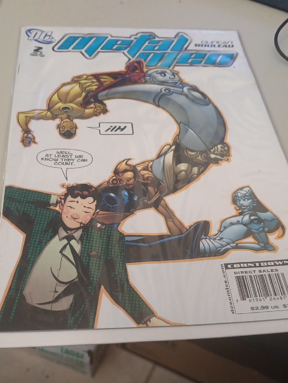 DC Metal Men #2 Comic - White, Blue, Gold, Silver Cover